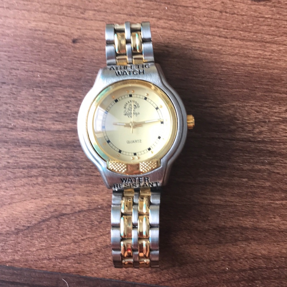 Stainless steel gold and silver vintage watch